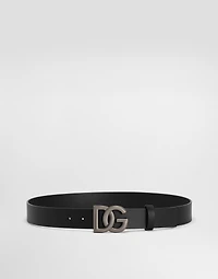 Leather belt with DG logo