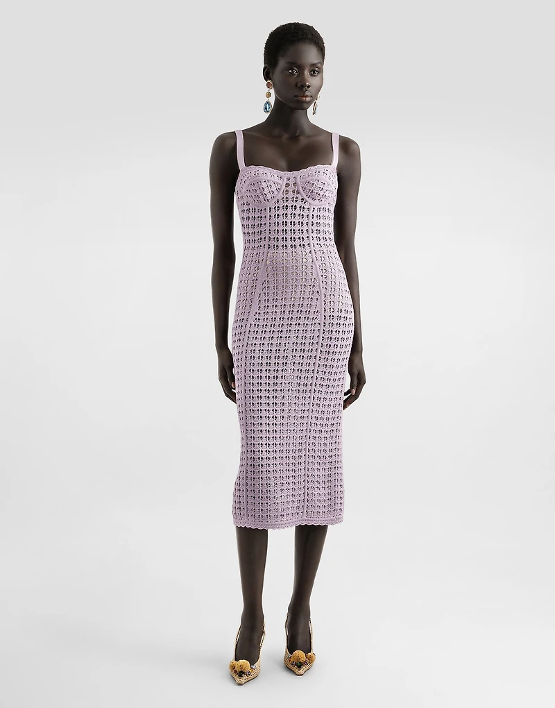 Crochet bustier dress