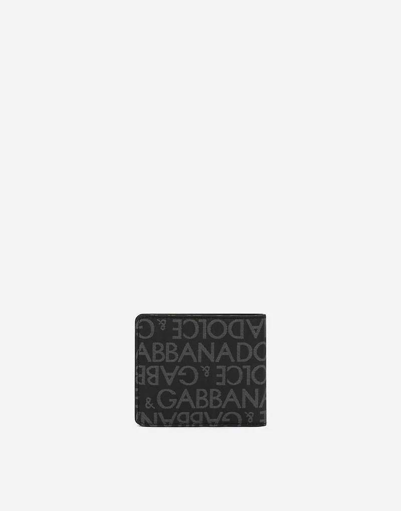 Coated jacquard bifold wallet