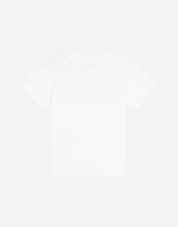 Jersey t-shirt with logo embroidery