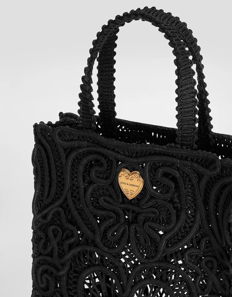 Small cordonetto lace shopper