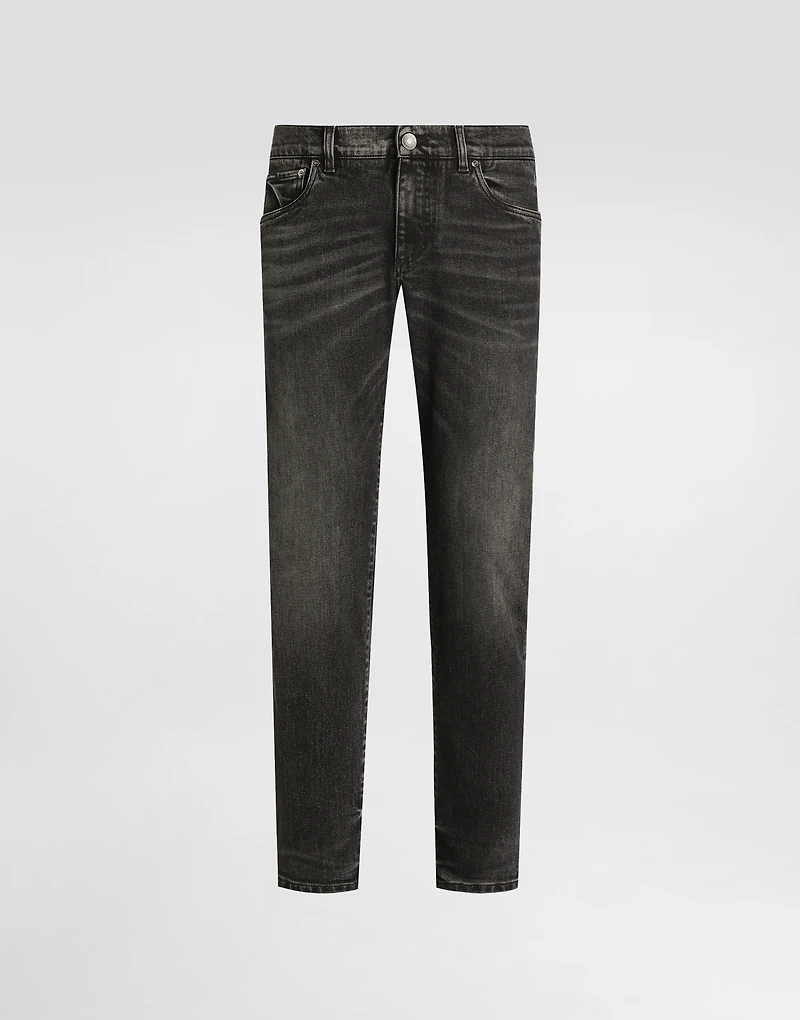 Slim-fit stretch cotton jeans