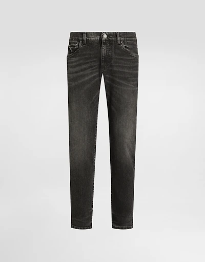 Slim-fit stretch cotton jeans