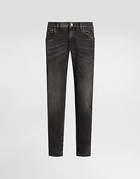 Slim-fit stretch cotton jeans