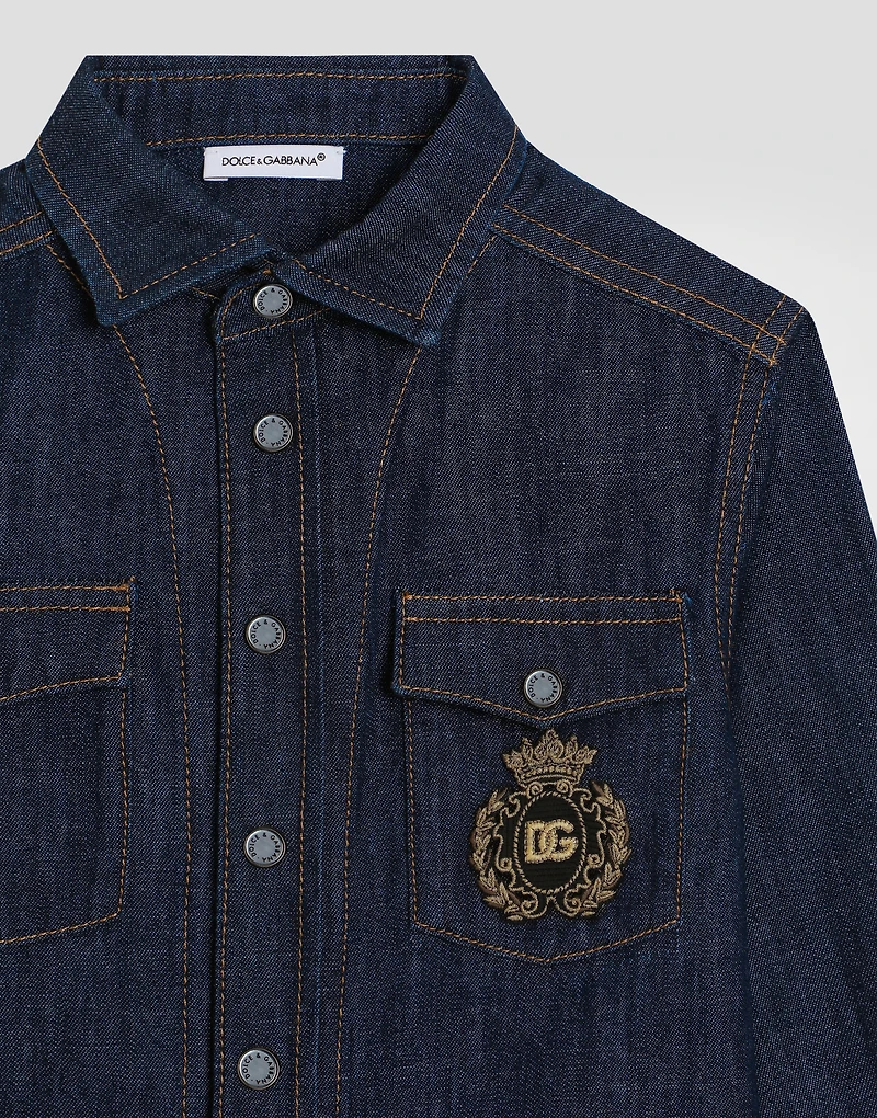 Denim shirt with DG logo