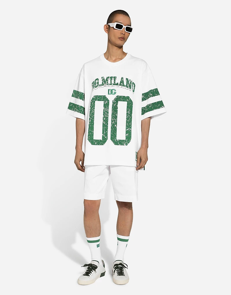 Gabardine shorts with side pockets