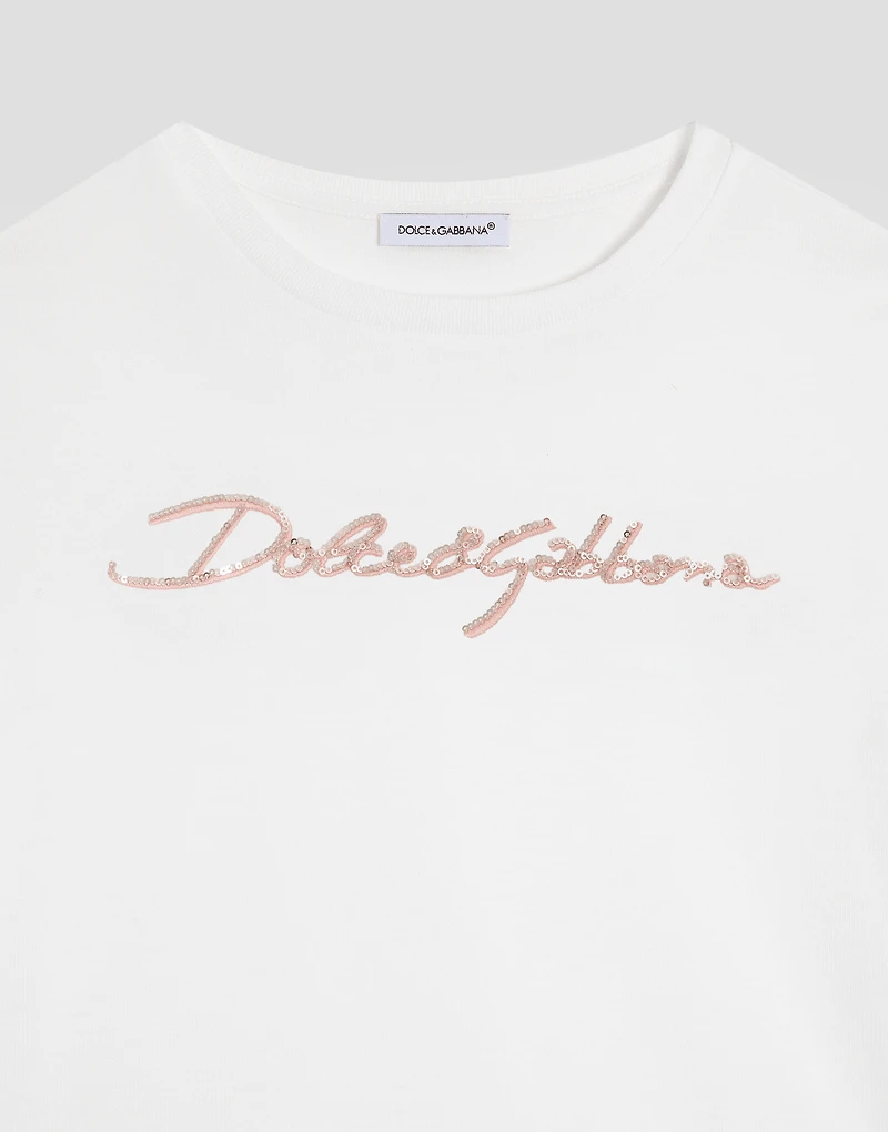 Jersey T-shirt with Dolce&Gabbana logo