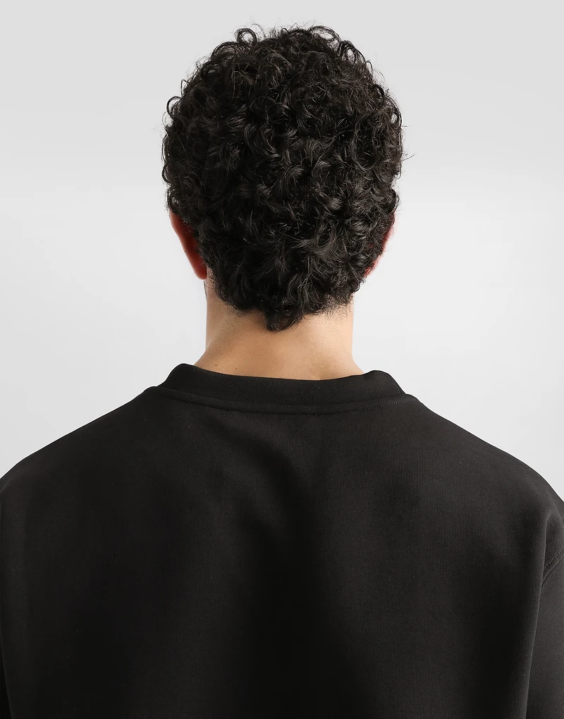 Cotton jersey sweatshirt with embroidery