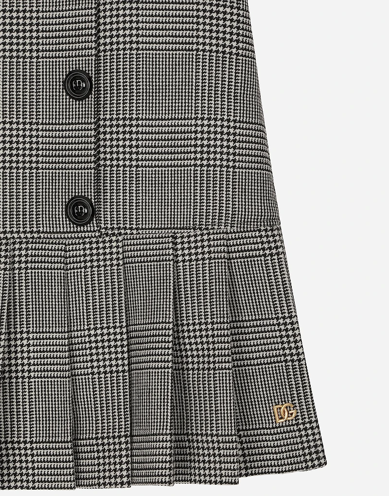 Wool glen plaid dress