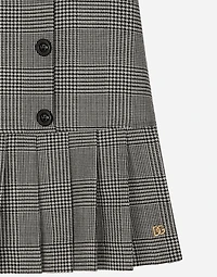 Wool glen plaid dress