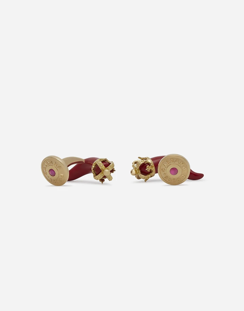  Good Luck Cufflinks18 carat yellow gold and enamel