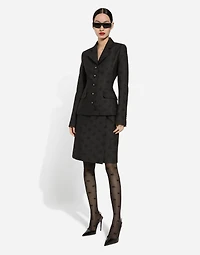 Quilted jacquard Dolce jacket with DG logo
