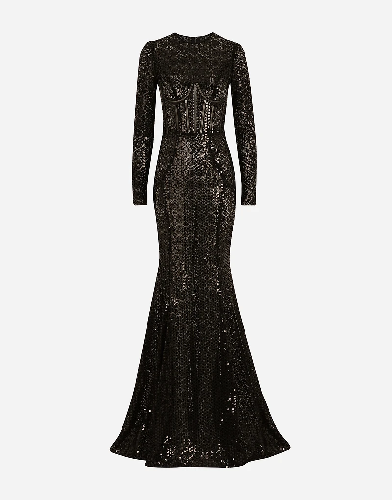 Long sequined mermaid dress