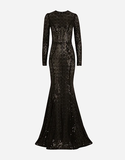 Long sequined mermaid dress