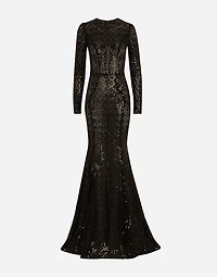 Long sequined mermaid dress