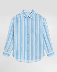 Fabric shirt with striped print