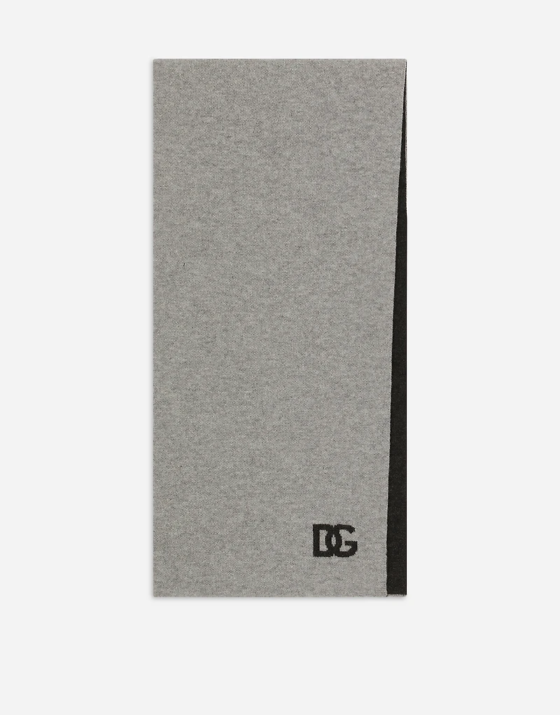 Cashmere scarf with DG logo