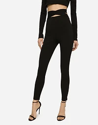 Viscose pants with strap detail