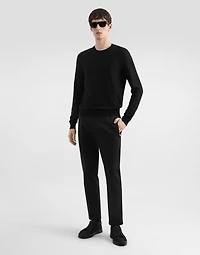 Silk crewneck pullover