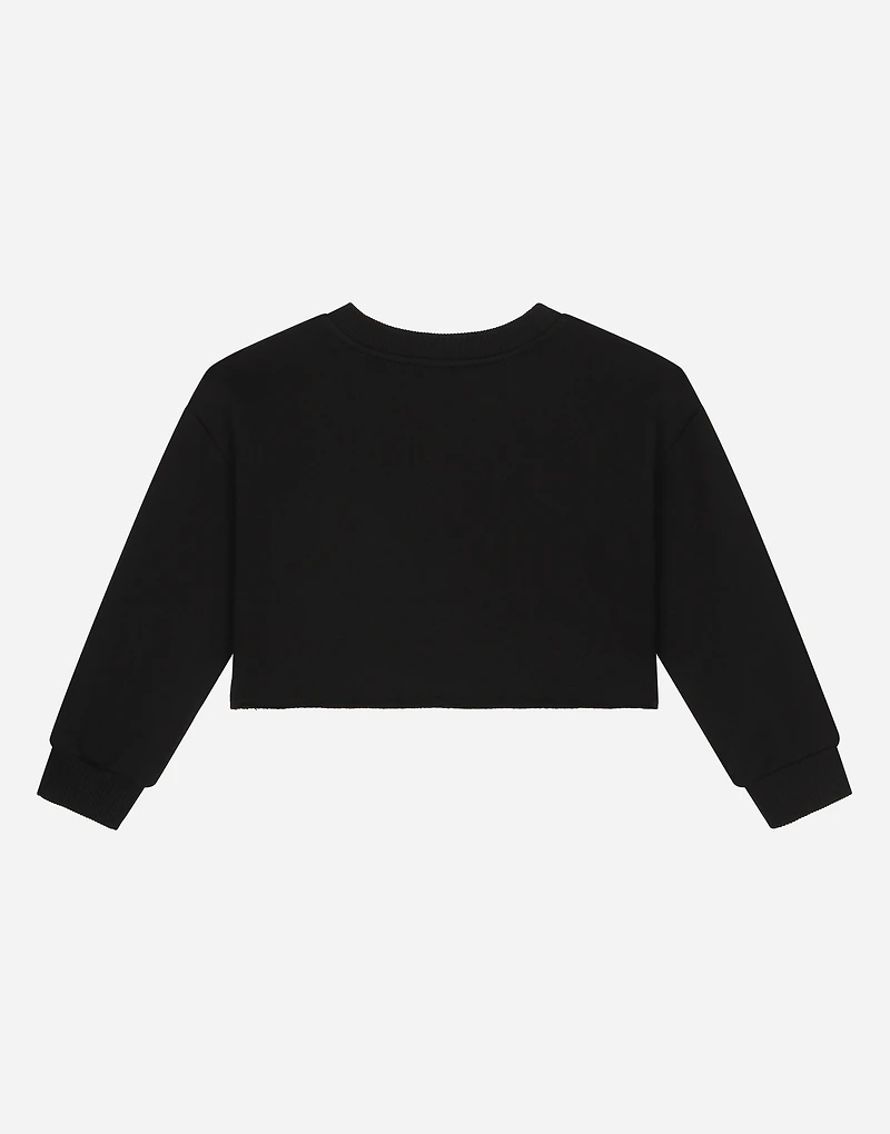 Jersey sweatshirt with Dolce&Gabbana embroidery