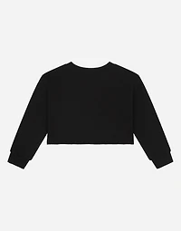 Jersey sweatshirt with Dolce&Gabbana embroidery