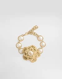 Raffia flower bracelet