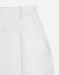 Brocade cigarette pants