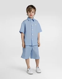 Linen canvas bermuda shorts