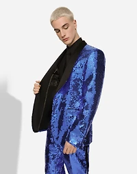 Sequined single-breasted Sicilia-fit tuxedo suit