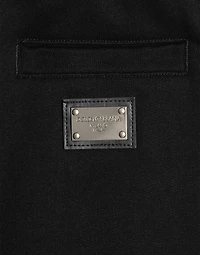 Fleece bermuda shorts with DG logo plaque