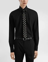 Jacquard tie with heraldic shields