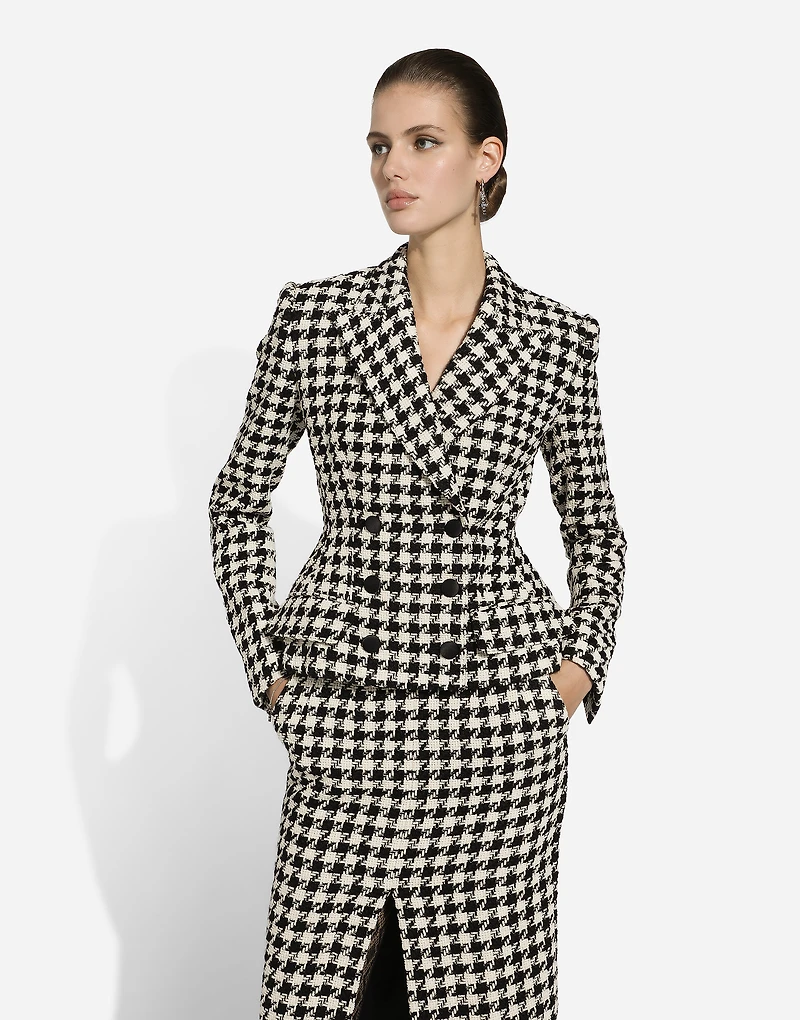 Macro-houndstooth Dolce jacket