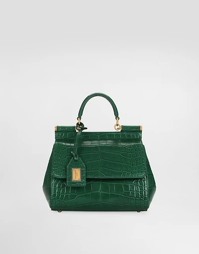 Medium Sicily handbag in alligator leather