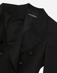 Double-breasted tuxedo jacket bodysuit