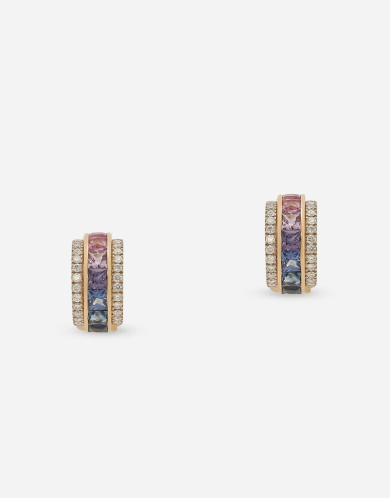 Rainbow Earrings
18 carat yellow gold, multicolored sapphires and diamonds