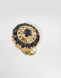 Sicily Earrings 18-carat yellow gold and black sapphires