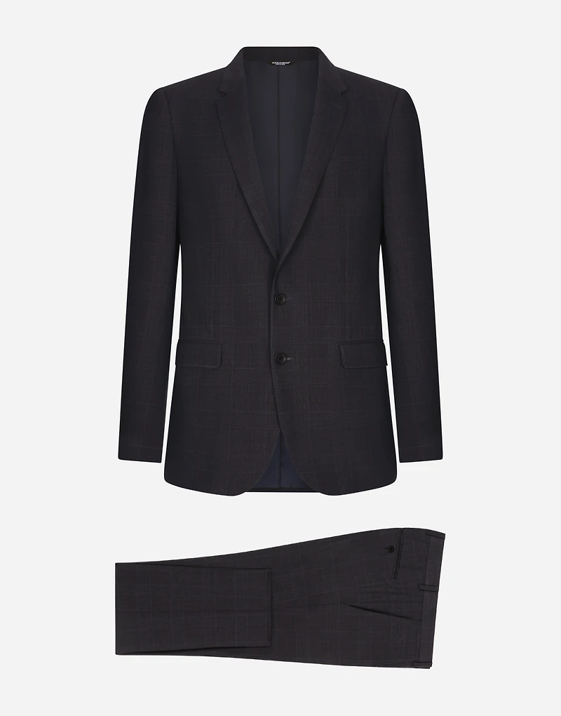 Single-breasted glen plaid Martini-fit suit