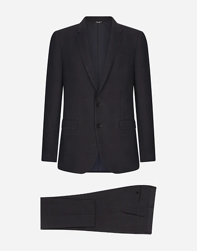 Single-breasted glen plaid Martini-fit suit