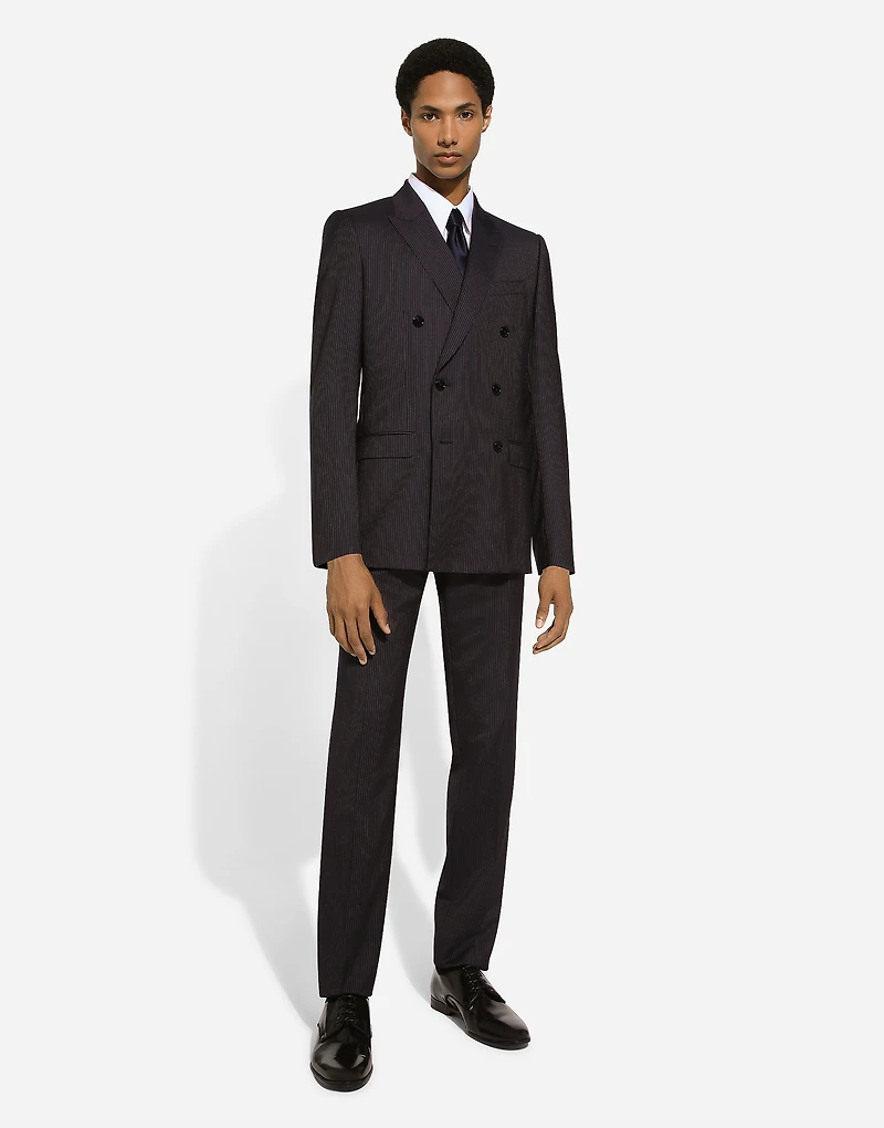Pinstripe double-breasted Martini-fit suit
