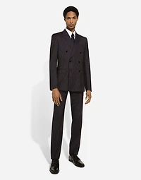 Pinstripe double-breasted Martini-fit suit