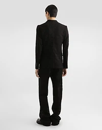 Sicilia double-breasted jacket cordonetto lace