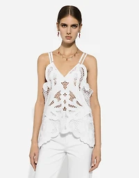 Cotton top with cut-out detailing