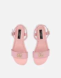 Patent leather sandals