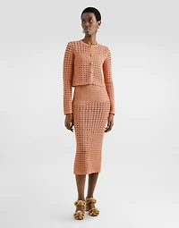 Viscose crochet skirt