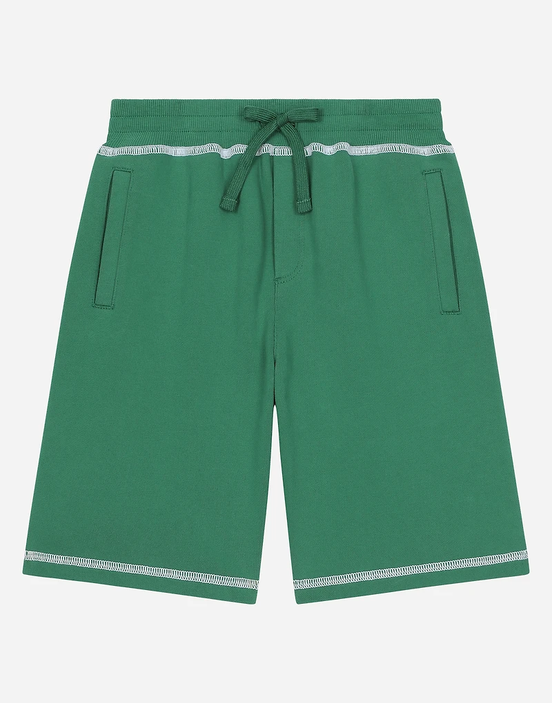 Jersey shorts with contrasting stitching and DG logo