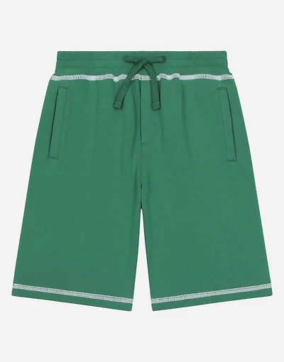 Jersey shorts with contrasting stitching and DG logo