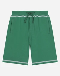 Jersey shorts with contrasting stitching and DG logo