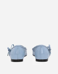 Polished calfskin ballet flats