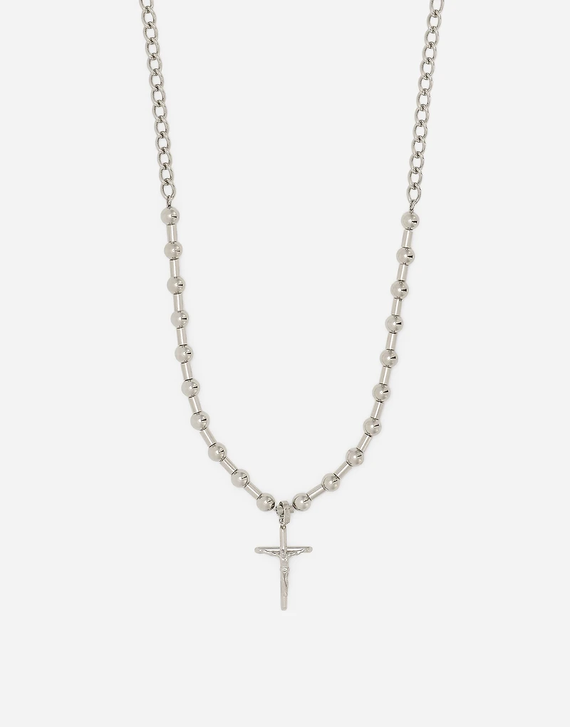 Sphere necklace with “DNA” cross
