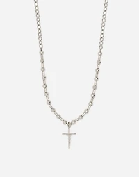 Sphere necklace with “DNA” cross